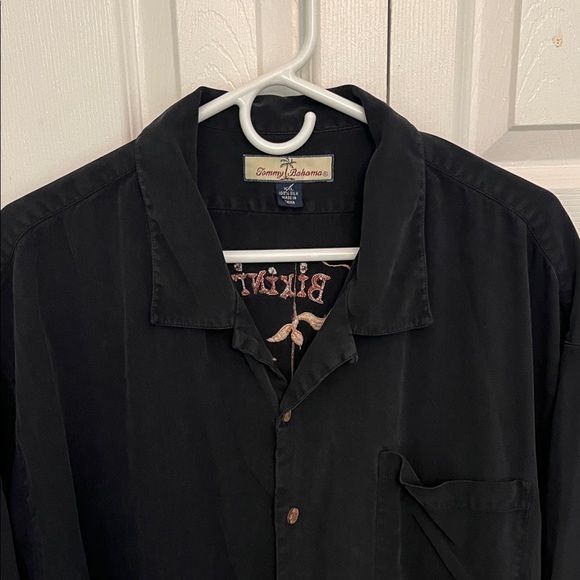 Tommy Bahama Black Graphic Martini Men's Shirt XXL - Picture 3 of 4